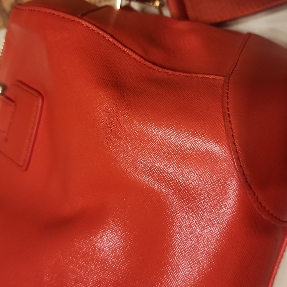 Tory Burch Dark Salmon Leather Robinson Midi Satchel - Picture 2 of 16